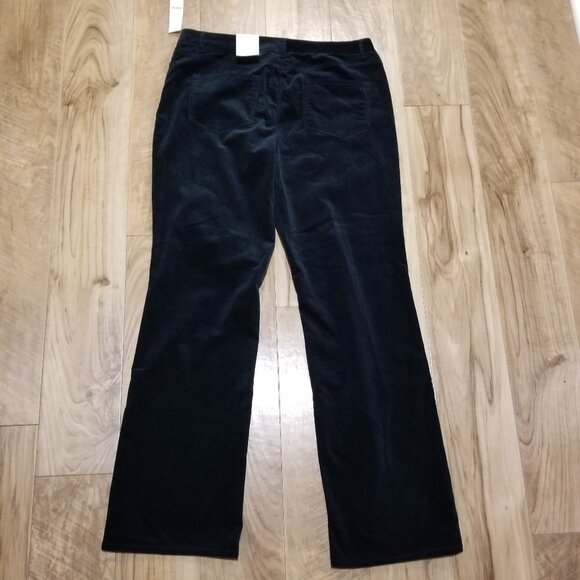 Nwt Coldwater Creek Green Corduroy Pants 14 Womens Natural Fit Bootcut 35x32.5 - Picture 7 of 12